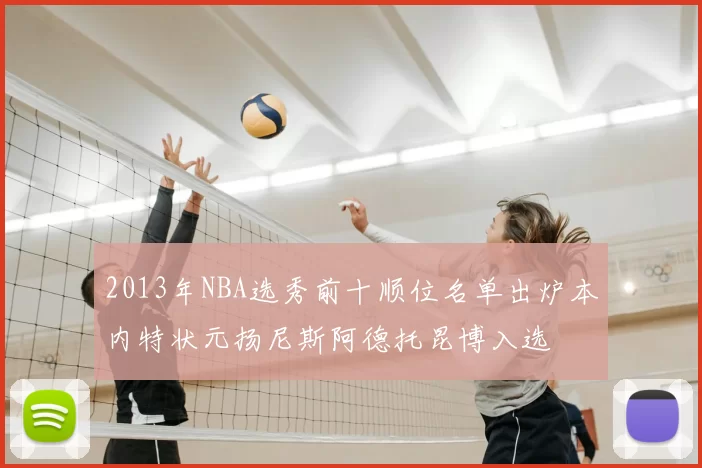 2013年NBA选秀前十顺位名单出炉本内特状元扬尼斯阿德托昆博入选